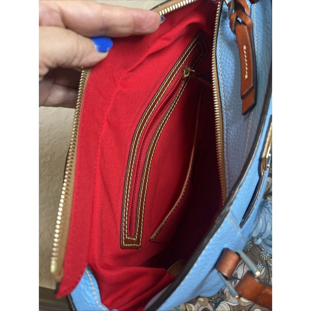 Dooney and Bourke Pebble Grain Small Lexington Tote Leather Sky Blue Purse - Picture 11 of 14